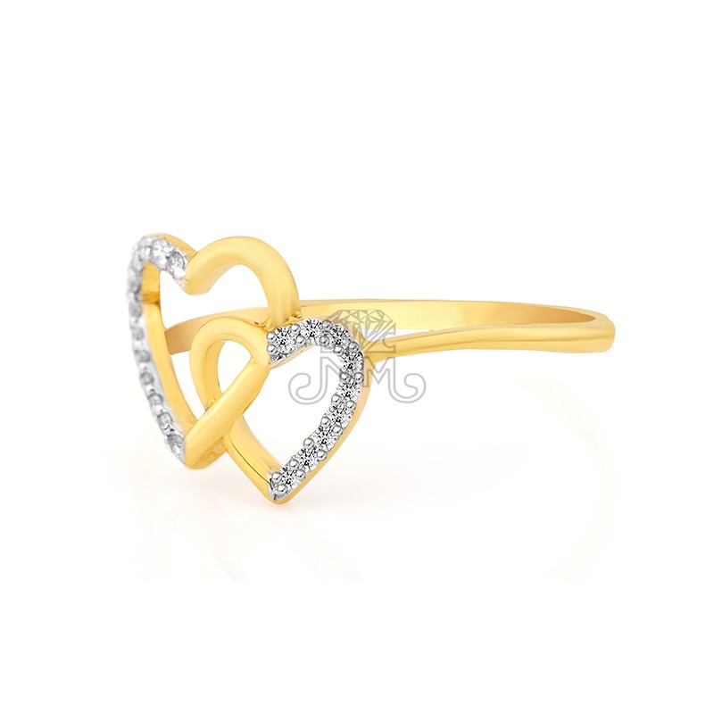 Duo Heartin Exquisite Diamond Ring - GJ14