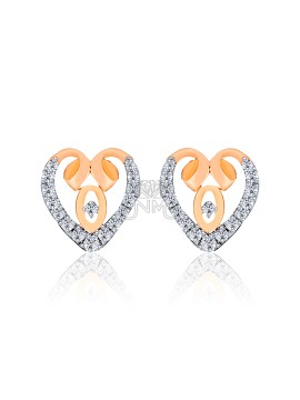 EternalFlame Heart Diamond Studs - GJ19