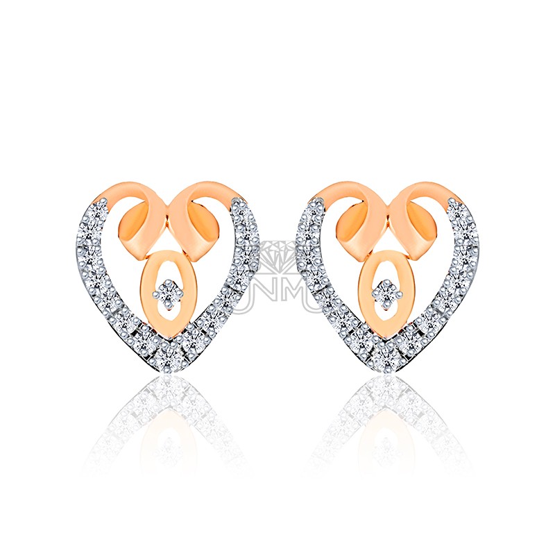 EternalFlame Heart Diamond Studs - GJ19