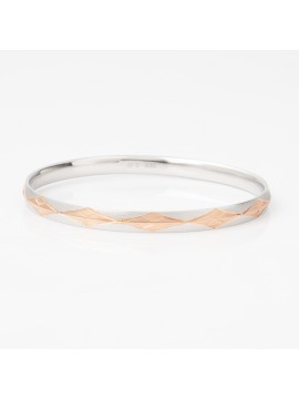 Silver rose coated kada