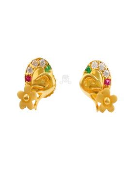 Golden Petal Bloom Studs - GJ32