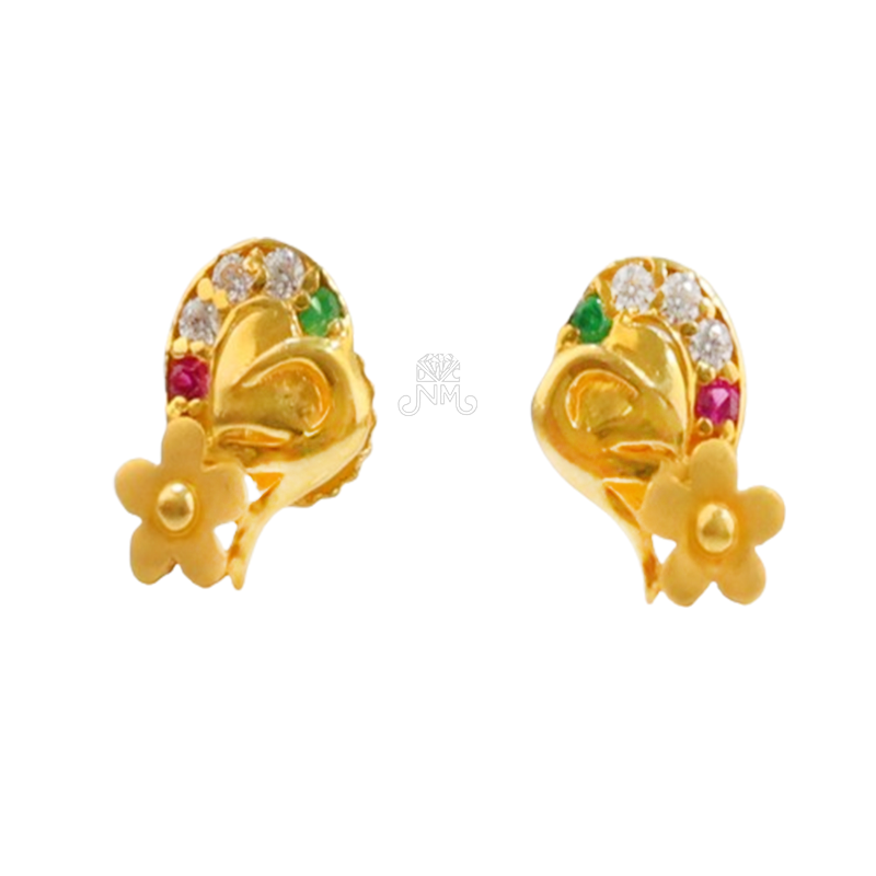 Golden Petal Bloom Studs - GJ32