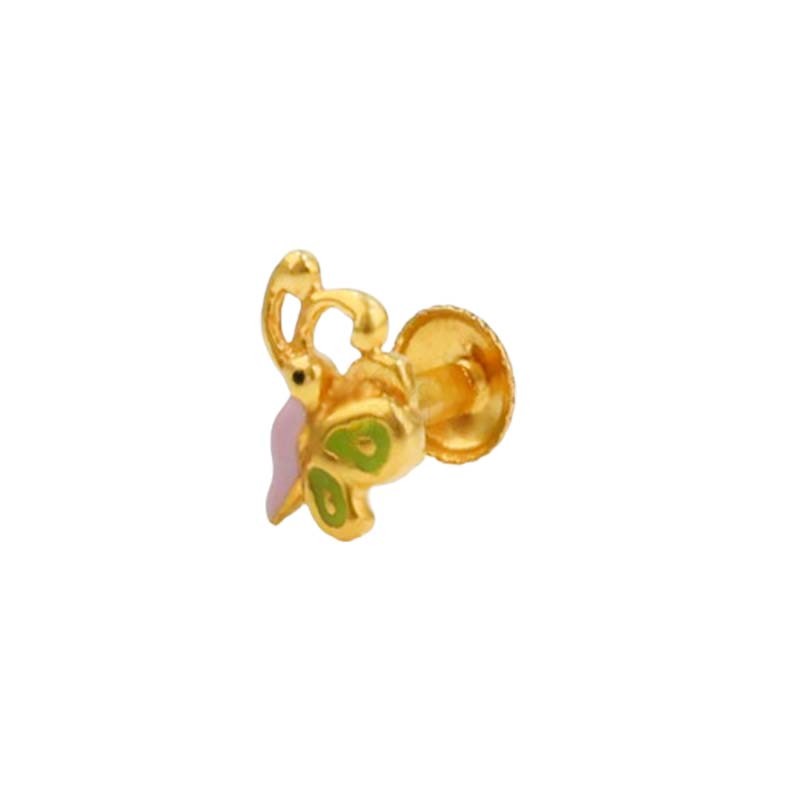 Golden Grace Butterfly Studs - GJ33