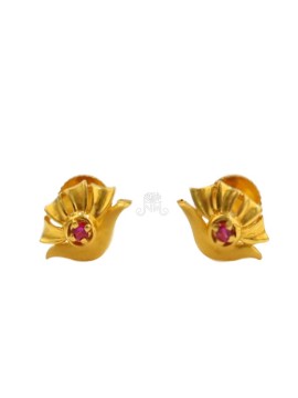 Snail Serenity Gold Studs - GJ35