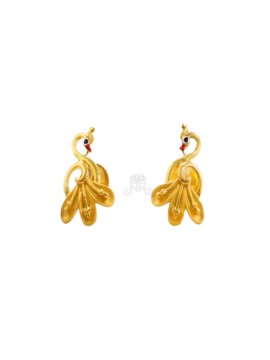 Peacock Majesty Gold Studs - GJ26