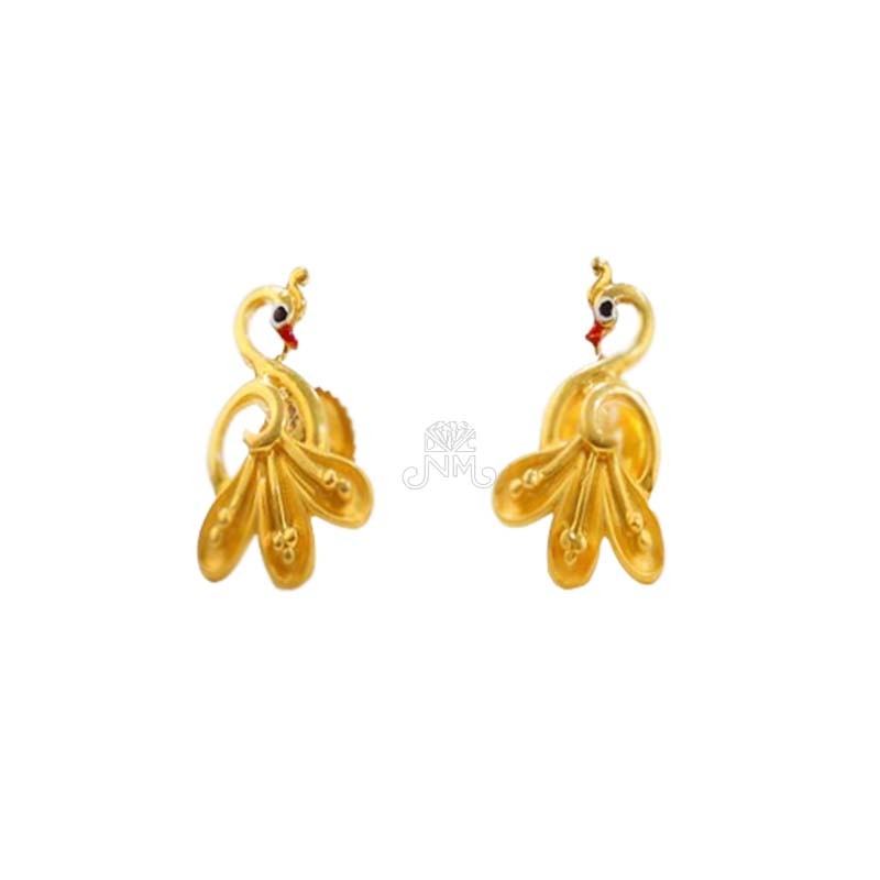 Peacock Majesty Gold Studs - GJ26