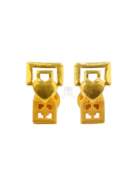 Radiant Heartbeat Gold Studs - GJ29