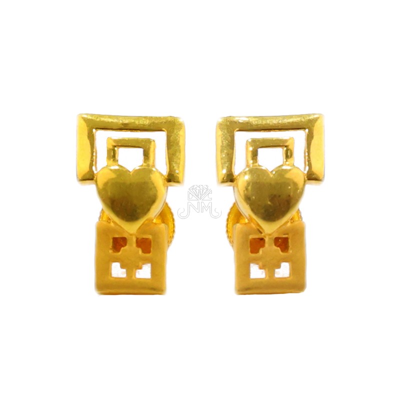 Radiant Heartbeat Gold Studs - GJ29