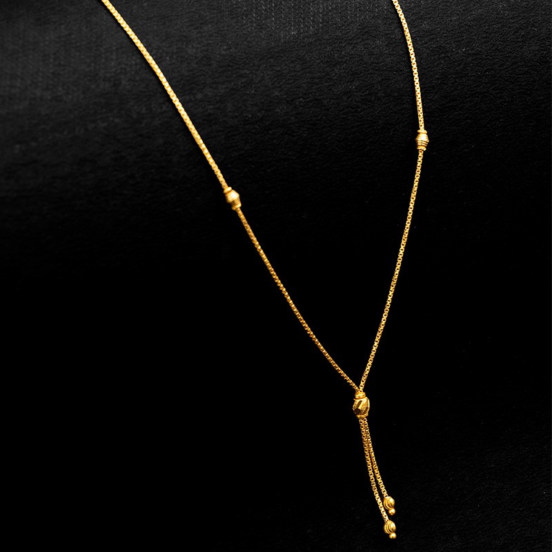 Double Bead Gold Chain - GJ186